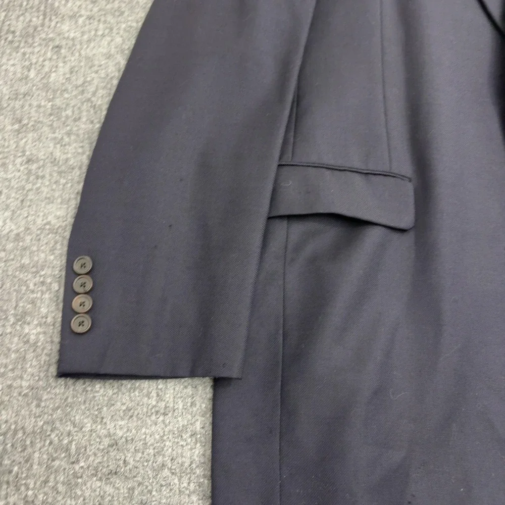 John W Nordstrom Suit Jacket Mens 42R Navy Wool Professional Classic Style